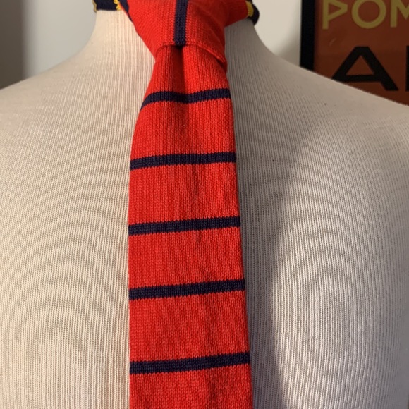 PREPPY ACADEMIC COLLEGIATE STRIPED COTTON KNIT NECKTIE, - Picture 5 of 10